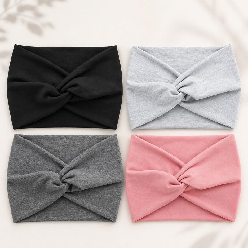 bandeau cheveux croise quatre couleurs