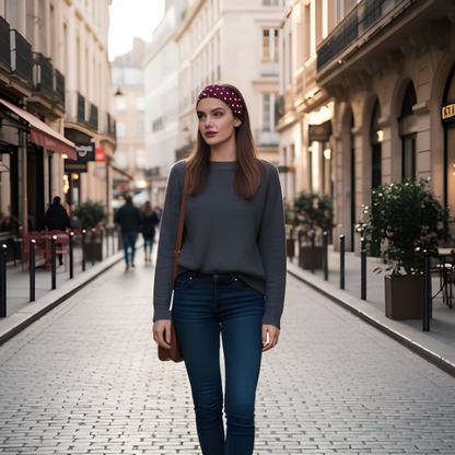 bandeau cheveux promenades ville rue
