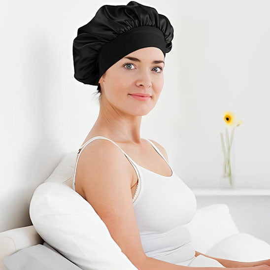 bonnet en satin matin soyeux
