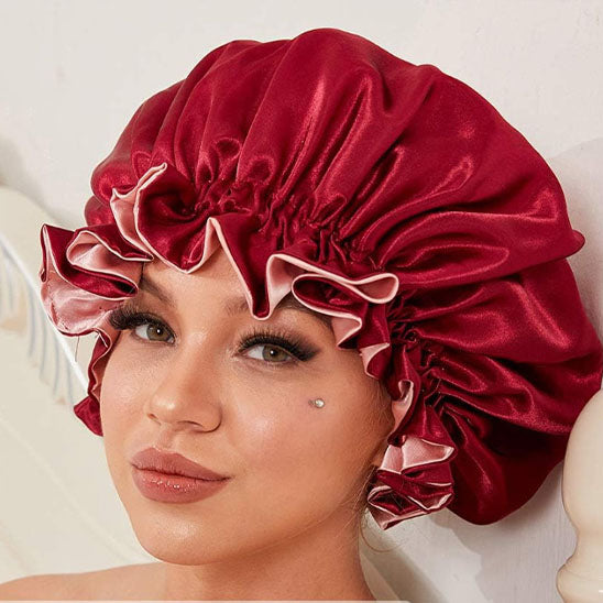 bonnet en satin regarde femme percant