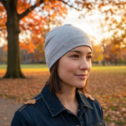 bonnet gris pale femme