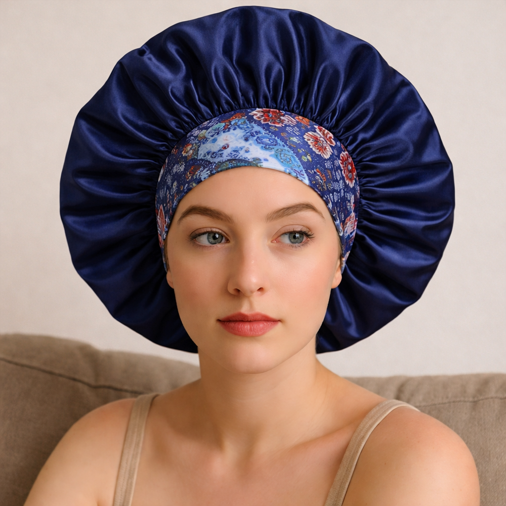 bonnet satin femme blanche