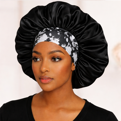 bonnet satin regard de cote
