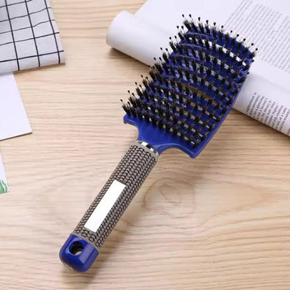 brosse a cheveux nylon bleu
