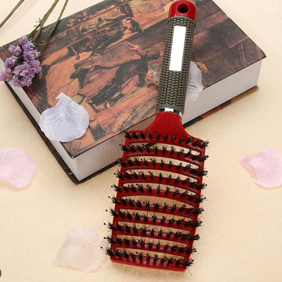 brosse a cheveux nylon rouge