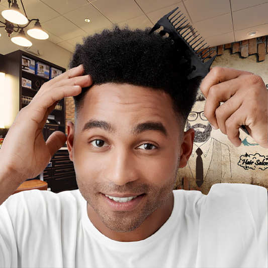 homme peigne afro barber