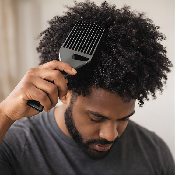 hommes peigne afro