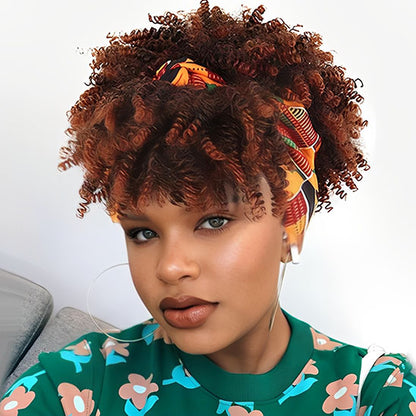 perruque afro style brun