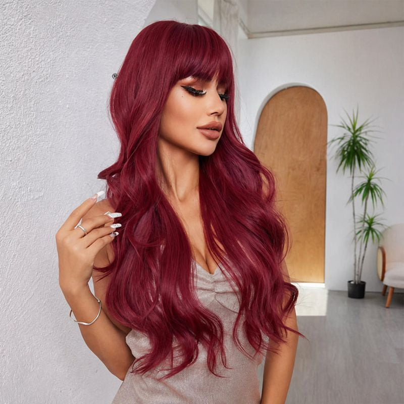 perruque femme long vin