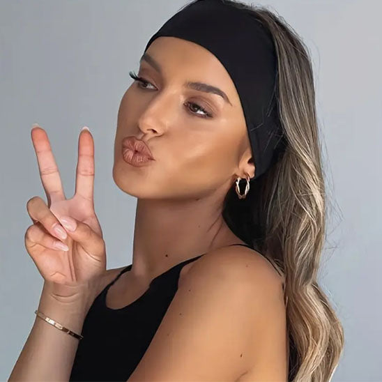 tout usage bandeau cheveux noir